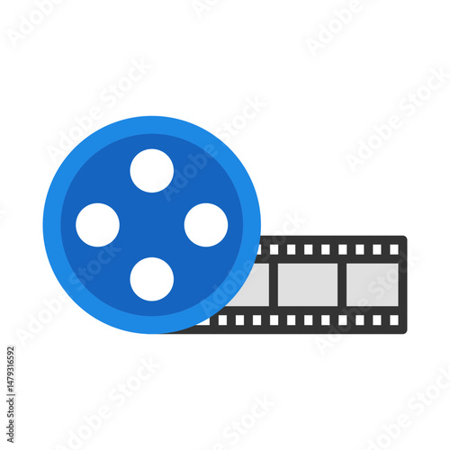 Film Roll flat icon