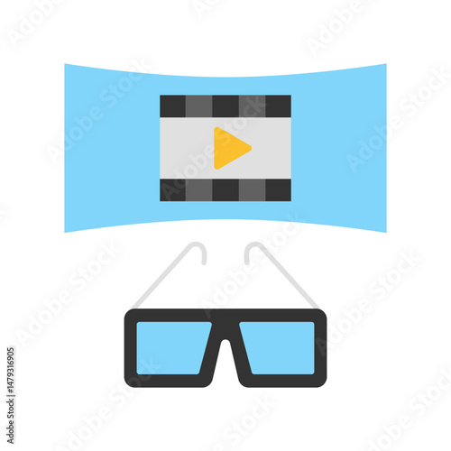 Cinematic Experience flat icon