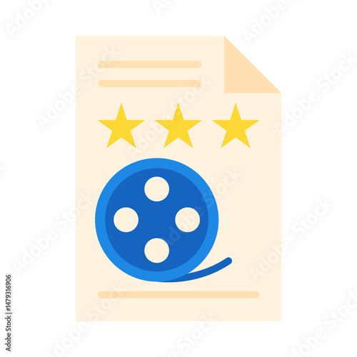 Movie Review flat icon