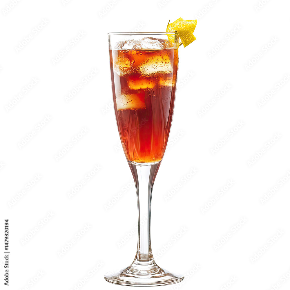 Dark, refreshing cocktail with ice Dark, refreshing cocktail with ice