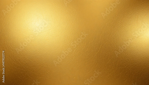 Gold metallic abstract background. Color gradient ombre blend. Smooth transition. Bright light glow shimmer. Noise grain texture blur. Reflective surface. Warm tones. Elegant and luxurious appearance