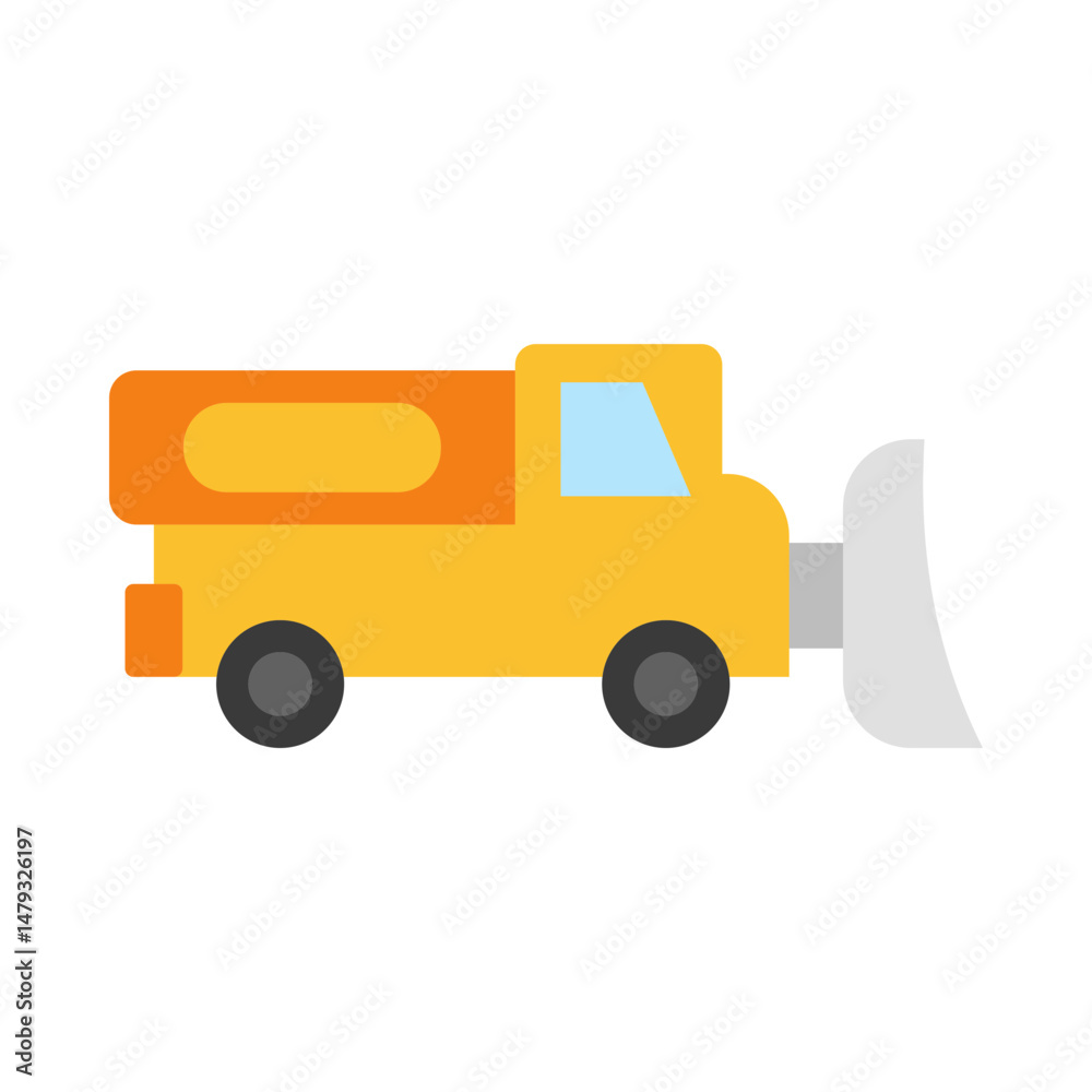 Fototapeta premium Snow Plow flat icon