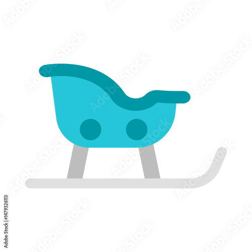 Sled flat icon