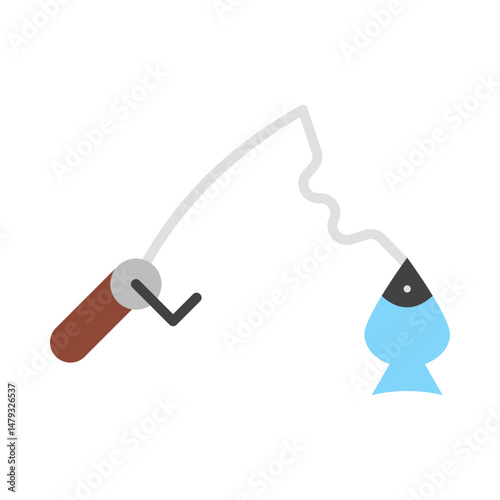 Ice Fishing flat icon