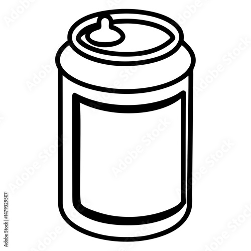 vector illustration of a can