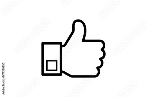 Thumbs up like icon approval symbol positive sign