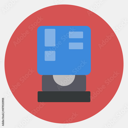 Icon cd room. Computer components elements. Icon in color mate style.
