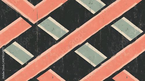 Obraz na płótnie Abstract Geometric Pattern Design w salonie