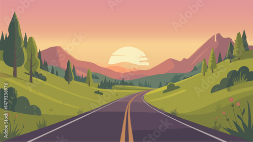 road to the mountains,