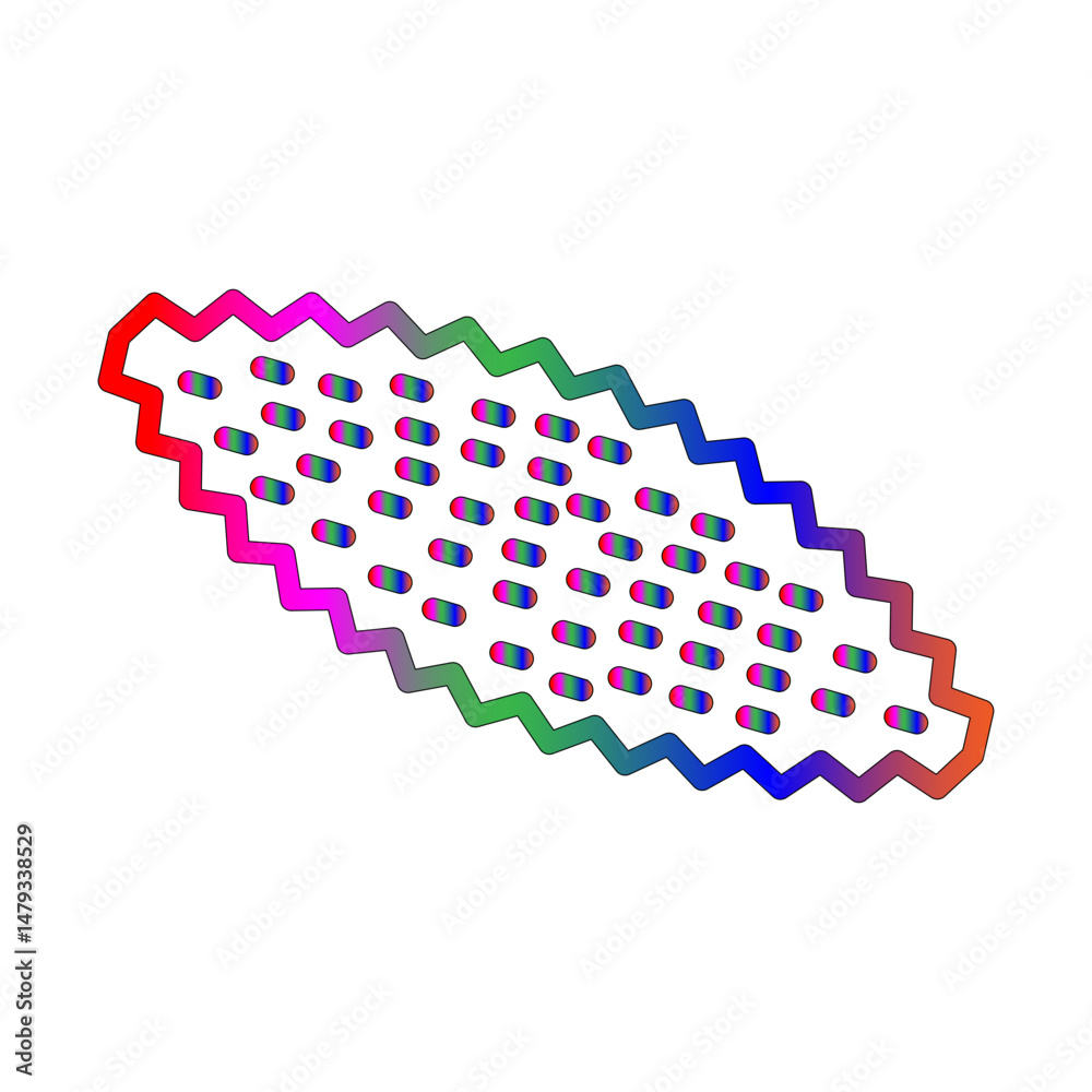 Fototapeta premium Bitter gourd line gradient icon