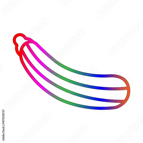 Zucchini line gradient icon