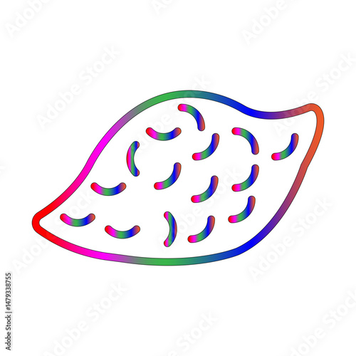 Sweet potato line gradient icon