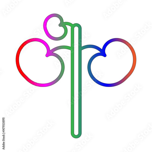 Fotografija Watercress line gradient icon