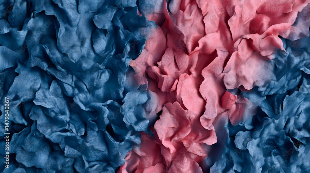 Abstract Blue & Pink Fabric Texture