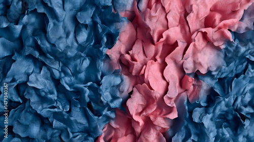 Obraz na płótnie Abstract Blue & Pink Fabric Texture w salonie
