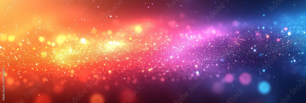 Obraz premium Abstract Blurred Grainy Gradient Background with Retro Neon Texture