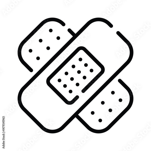 Check out our premium line icon of medical bandage