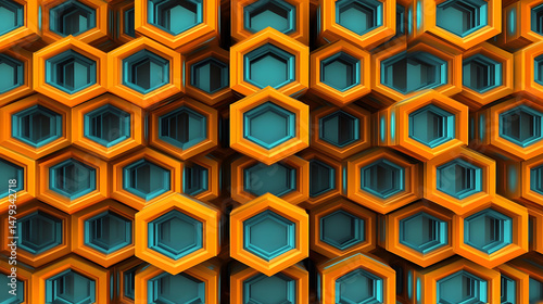 Hexagon Pattern: Abstract 3D Design