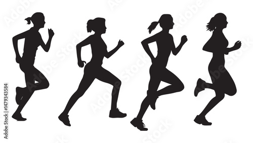 Women Runners Silhouette