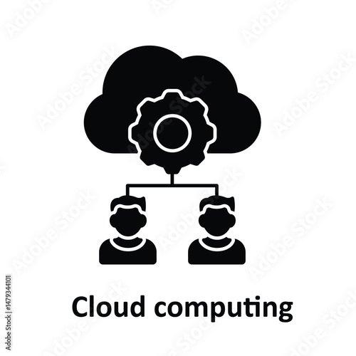 Cloud computing Vector icon which can easily modify or edit
