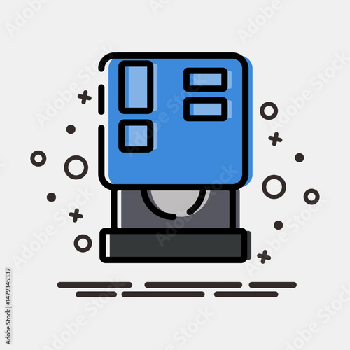 Icon cd room. Computer components elements. Icon in MBE style.