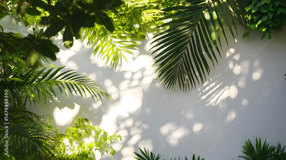 Sunlight Filters Through Lush Green Leaves