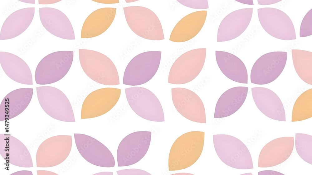 Pastel Leaf Pattern Design Repeats