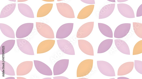 Obraz na płótnie Pastel Leaf Pattern Design Repeats w salonie