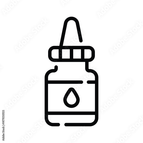 Get this trendy outline style icon of eye drops bottle