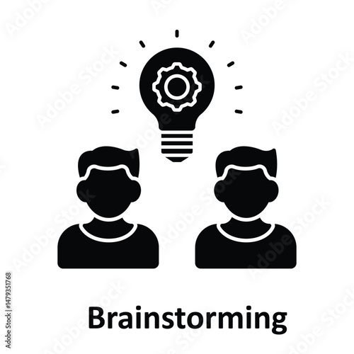 Brainstorming Vector icon which can easily modify or edit