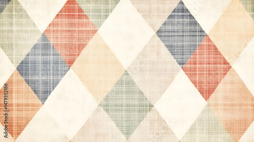 Obraz na płótnie Diamond Pattern Textile Design Textures w salonie