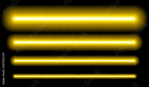 Laser light beam on black background. Vector illustration