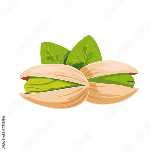 pistachio nuts isolated on transparent background vector graphic design