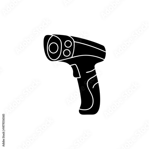 creative details Outline silhouette Barcode read icon vector illustration