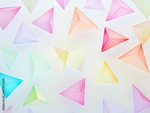 Free Download Colorful Pastel Triangles on Light Background for Creative Design Use - GFXLoad
