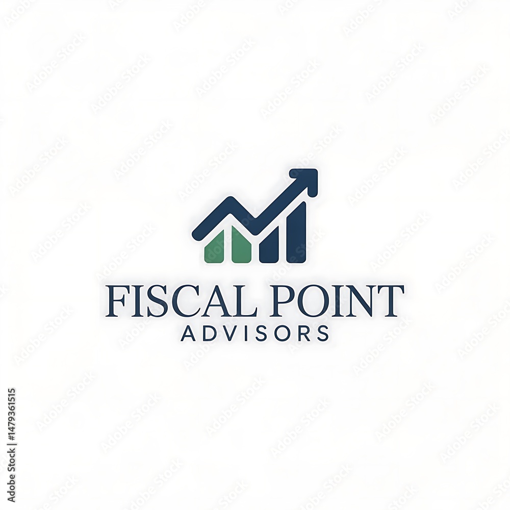 Abstract symbol representing financial growth and business consulting services Abstract symbol representing financial growth and business consulting services