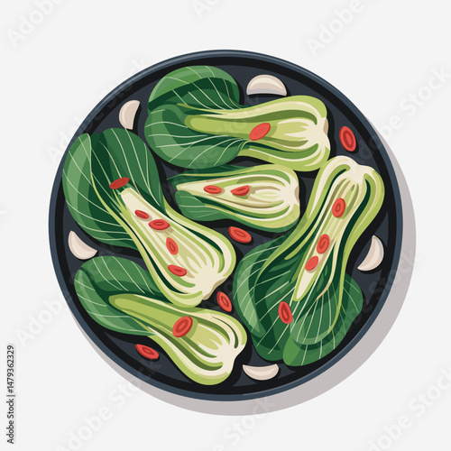Stir-Fried Bok Choy with Garlic Slices