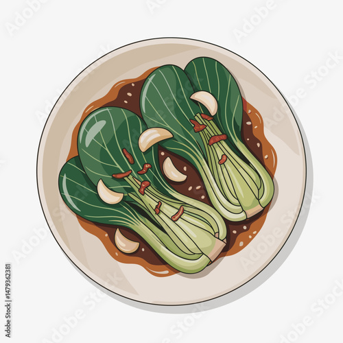 Stir-Fried Bok Choy with Garlic Slices