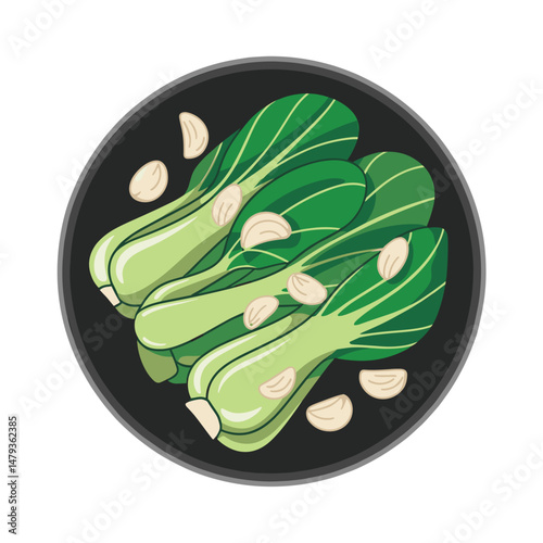 Stir-Fried Bok Choy with Garlic Slices