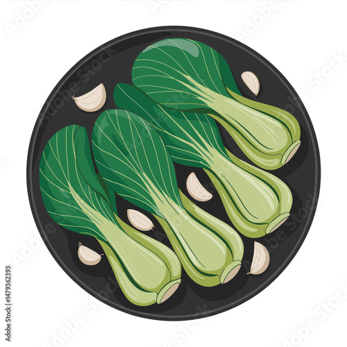 Stir-Fried Bok Choy with Garlic Slices
