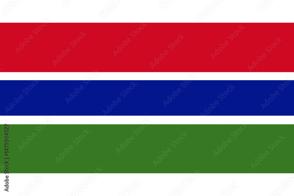 Naklejka premium Gambia flag on transparent background. Gambia flag icon with brush texture paint hand-drawn style. National flag of Gambia sticker