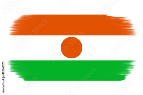 Niger flag on transparent background. Niger flag icon with brush texture paint hand-drawn style. National flag of Niger sticker, PNG Free Download Niger flag on transparent background. Niger flag icon with brush texture paint hand-drawn style. National flag of Niger sticker, PNG - GFXLoad