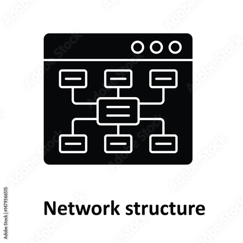 Network structure Vector icon which can easily modify or edit