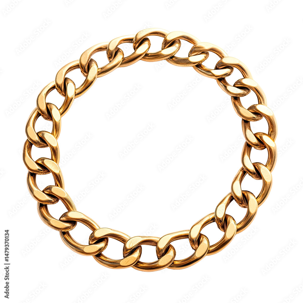 Obraz premium Gold Chain Circle Frame