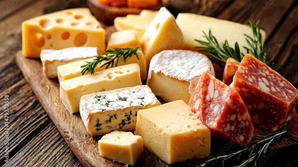 Assortment of cheese on wooden table, closeup. Dairy products. Cheese Selection. Large assortment of international cheese specialities. Assortment of cheese on wooden table, closeup. Dairy products. Cheese Selection. Large assortment of international cheese specialities.
