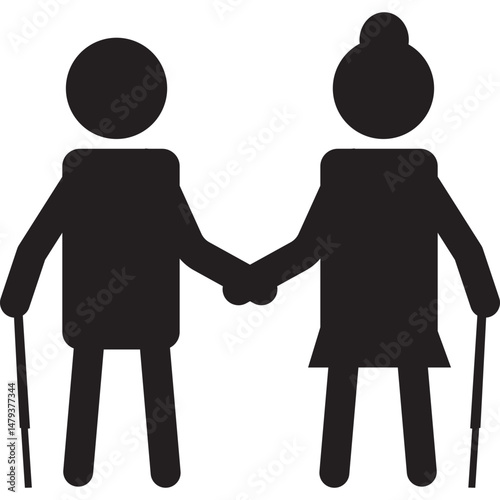 Elderly People Care Icon 
