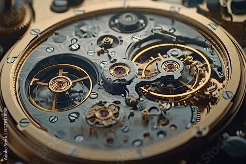Wallpaper Mural Watch Mechanism CloseUp Precision Gears with Intricate Design, and Timeless Appeal. Torontodigital.ca