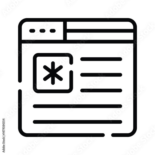 Medical website icon creatively designed in line style