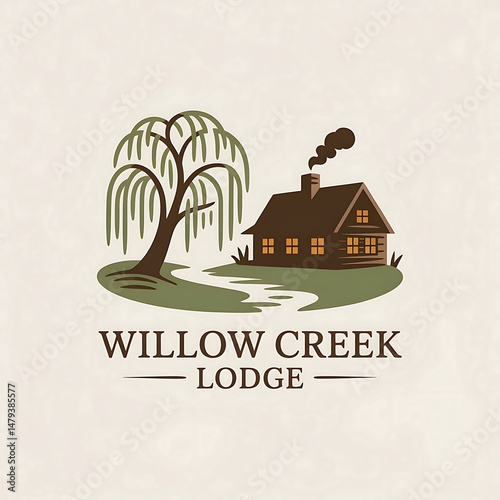 Rustic Willow Creek Lodge nestled in nature with tranquil environment and cozy charm