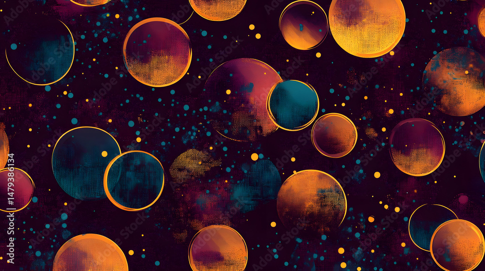 Cosmic Circles: Abstract Art Design